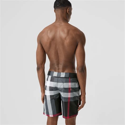 burberry check swim shorts men.